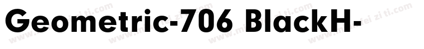 Geometric-706 BlackH字体转换